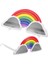 Rainbow Gökkuşağı Şeklinde Parti Gözlüğü Camlı 1 Adet 17X7,5 cm Hawai Retro 2