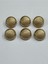 Metal Düğme/hırka Yelek Boyu/ 6 Lı Set/1,8 CM/JX30/MAT Gold 2