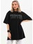 Tua Moda  Taş Desenli Oversize T-Shirt - Siyah 1