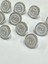 Bluz Gömlek Düğmesi/metalize(Plastik) Düğme / 10 Lu Set / 1 cm 2
