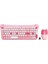 KM-6244 BUNNY Renkli Tuşlu Pembe 2.4 ghz + BT Kablosuz Q Multimedia Klavye + Mouse Set 1