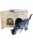Dizayn Kedi Evi Dış Ortam Uygun Ahşap Kedi Evi Osb 61X41X36 cm (Minder ) 3
