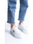 PRAG Bağcıklı Ortopedik Taban Desenli Kadın Sneaker Ayakkabı BT Beyaz 1