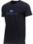 Erkek Bisiklet Yaka Standart Fit Kabartma Göğüs Baskılı Siyah T-Shirt 1