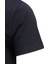 Erkek Bisiklet Yaka Standart Fit Kabartma Göğüs Baskılı Siyah T-Shirt 3