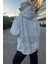 Beyaz Baskılı Oversize Sweatshirt MG1287 1