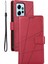 Xiaomi Için Redmi Note 12 4g Vaka Çizgileri Baskılı Deri Telefon Flip Stand Kapak-Kırmızı (Yurt Dışından) 1