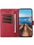 Xiaomi Için Redmi Note 12 4g Vaka Çizgileri Baskılı Deri Telefon Flip Stand Kapak-Kırmızı (Yurt Dışından) 2