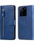 Xiaomi Redmi K60 ULTRA/13T/13T Pro Case Şok Geçirmez Kabuk Zipper Cep Cüzdan Stand Telefon Kapak-Mavisi (Yurt Dışından) 1