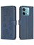 Xiaomi Için Redmi Note 13 4g Clover Deri Kılıf Folio Stand Görüntüleme Telefon Kapak Mavisi (Yurt Dışından) 1
