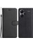 Xiaomi Redmi Için Note 13 Pro+ Kasa Düz Renkli Deri Manyetik Kapatma Telefon Kapak Black (Yurt Dışından) 1