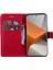 Xiaomi Için Redmi Note 13 Pro+ Kasa Düz Renkli Deri Manyetik Kapanma Telefon Kapak-Kırmızı (Yurt Dışından) 2