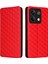 Xiaomi Için Redmi Note 13 5g Kapak Manyetik Kapanış Deri Cüzdan Cep Telefonu Kılıf Kırmızı (Yurt Dışından) 1