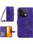 Xiaomi Için Redmi Note 13 4g Manyetik Telefon Kılıfı Ayçiçeği Deri Deri Kapak-Dark Mor (Yurt Dışından) 1
