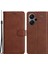 Xiaomi Için Redmi Note 13 Pro+ Kasa Düz Renkli Deri Manyetik Kapatma Telefon Kapak Kılıfı (Yurt Dışından) 1