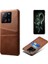 Xiaomi Için Redmi K60 ULTRA/13T/13T Pro Smartphone Cover Çift Kart Yuvaları Pu Deri Kaplamalı Pc Koruyucu Koruma Brown (Yurt Dışından) 1