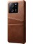 Xiaomi Için Redmi K60 ULTRA/13T/13T Pro Smartphone Cover Çift Kart Yuvaları Pu Deri Kaplamalı Pc Koruyucu Koruma Brown (Yurt Dışından) 2