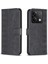 Xiaomi Için Redmi Note 13 4g Manyetik Flip Kapak Izgarası Baskılı Deri Telefon Kılıfı Black (Yurt Dışından) 1