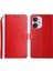 Xiaomi Redmi Için 13C 4g/5g/poco C65 4g Deri Kılıf Y Şeklinde Çizgi Baskı-Kırmızı (Yurt Dışından) 1