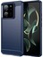 Xiaomi Redmi K60 ULTRA/13T/13T Pro Karbon Fiber Doku Kapağı Fırçalanmış Tpu Anti-Drop Telefon Kılıf Mavisi (Yurt Dışından) 1