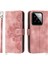 Xiaomi Için 14 Kasa Cüzdanı 2 Kayış-Pembe ile Basılmış Çiçek Deri Telefon Kapağı (Yurt Dışından) 1