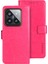 Xiaomi 14 Pro Case Anti-Cratch Crazy Horse Doku Deri Deri Cüzdan Telefon Kabuk Rose (Yurt Dışından) 1