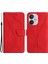 Xiaomi Redmi Için 13C 4g/5g/poco C65 4g Deri Kılıf Cüzdan Kapağı Baskılı Hatta Kırmızısı (Yurt Dışından) 1