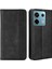 Xiaomi Redmi Için Note 13 Pro 5g Telefon Kılıfı Cüzdan Retro Pu Deri Cep Telefonu Kapak Black (Yurt Dışından) 1