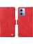 Xiaomi Redmi Için Pu Deri Cüzdan Kılıfı Not 12 5g (Çin)/(Hindistan)/(Global)/poco X5 5g, Cilt Touch Stand Telefon Kapak-Kırmızı (Yurt Dışından) 1