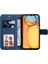 Xiaomi Redmi Için 13C 4g/poco C65 4g Telefon Kılıfı Pu Pu Deri Üç Renkli Ekleme Flip Cover-Blue (Yurt Dışından) 2
