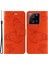 Xiaomi 13T/13T Pro/redmi K60 Ultra Kapak Kelebek Drain Pu Deri Telefon Vaka-Orange (Yurt Dışından) 1