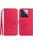 Xiaomi 14 Pro Deri Kılıfı Için Ter Strap-Rose ile Cilt Touch Telefon Cüzdan Kapağı (Yurt Dışından) 1