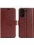 Xiaomi Redmi Için 13C 4g/poco C65 4g Case Çılgın At Dokusu Flip Stant Cüzdan Telefon Kapak-Kahverengi (Yurt Dışından) 1