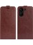 Xiaomi Redmi Için Dikey Flip Case 13C 4g/poco C65 4g Kabuk Çılgın At Dokusu Deri Telefon Kapak Kahverengi (Yurt Dışından) 1