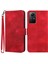 Xiaomi Için Redmi Note 12S 4g Deri Kılıf Telefon Kapağı Stand Cüzdan-Kırmızı (Yurt Dışından) 1