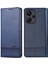Xiaomi Için Redmi Note 13 Pro+ 5g Case Cowhide Doku Deri Deri Cüzdan Kapak Mavisi (Yurt Dışından) 1