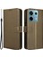 Xiaomi Redmi Için Note 13 Pro 5g Telefon Kılıfı Anti-Çizelge Kabuğu Manyetik Pu Deri Cüzdan Telefon Kapak Kahverengi (Yurt Dışından) 1