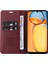 Xiaomi Redmi Için 13C 4g/poco C65 4g Kasa Kahve Çizelge Karşıtı Deri Flip Stand Telefon Kapak Kırmızısı (Yurt Dışından) 2