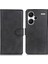 Xiaomi Redmi Için Note 13 Pro+ 5g Cep Telefon Kılıfları Cowhide Doku Folio Flip Pu Deri Kapak Black (Yurt Dışından) 1