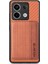 Xiaomi Redmi Için Note 13 Pro 5g Case Slim Fit Kickstand Karbon Fiber Doku Koruyucu Kabuk-Kahverengi (Yurt Dışından) 1