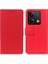 Xiaomi Için Redmi Not 13 5g/13 5g (Çin) Pu Pu Deri Şok Geçirmez Telefon Cüzdan Kapak-Kırmızı (Yurt Dışından) 1