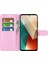 Xiaomi Için Redmi Note 13 5g (Çin) Kılıf Litchi Doku Deri Stand Kapağı Ince Uygun Cüzdan Telefon Kabuk-Pembe (Yurt Dışından) 2