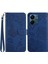 Xiaomi Redmi 13C 4g/poco C65 4g Case Kelebek Çiçek Deri Manyetik Flip Kapak El Strap-Mavi (Yurt Dışından) 1