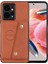 Xiaomi Için Redmi Note 12 4g Damla Koruma Deri Kaplamalı Tpu Telefon Kapağı Kickstand Shell, Kart Yuvaları Işık Kahverengi (Yurt Dışından) 1
