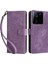 Xiaomi 13T/13T Pro/redmi K60 Ultra Pu Deri Stand Kapağı Rfıd Engelleme Cüzdan Kabuğu Anti-Çizgi Anti Telefon Kılıfı Strap-Purple (Yurt Dışından) 1