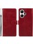 Xiaomi Için Redmi Note 13 Pro+ 5g Mobil Telefon Kılıfı Pu Deri Cüzdan Stand Ince Fit Telefon Kapak-Kırmızı (Yurt Dışından) 1