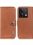 Xiaomi Için Redmi Note 13 5g Cowhide Doku Kılıfı Deri Telefon Cüzdan Kapak-Kahverengi (Yurt Dışından) 1