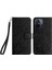 Xiaomi Redmi Için 12C 4g Cep Telefon Kılıfı Pu Deri Deri Stand Telefon Kapak Black (Yurt Dışından) 1