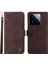 Xiaomi 14 Pro Case Baskılı Cilt Touch Telefon Kapağı Pu Deri Stand Cüzdan-Brown (Yurt Dışından) 1