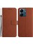 Xiaomi Redmi Için 13C 4g/poco C65 4g Case Pu Pu Deri Deriye Dayanıklı Rhombus Desen Standı Telefon Koruyucu-Kahverengi (Yurt Dışından) 1